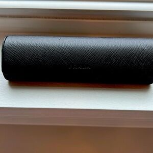 Prada Glass Case Hard Magnetic Closure Black Velvet Lined